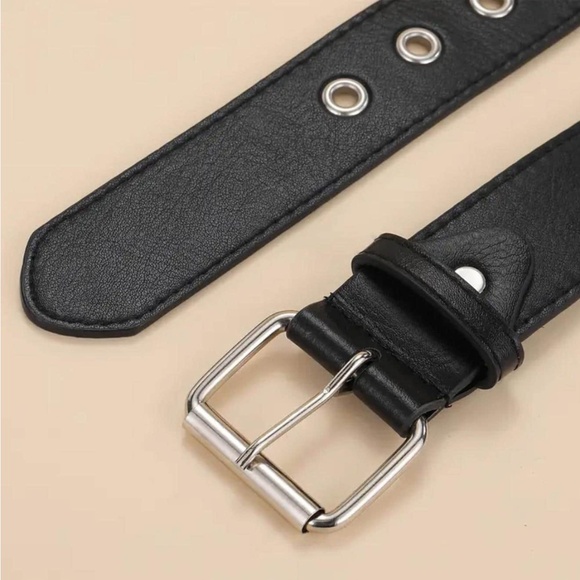 PU Black Studded Belt - Picture 7 of 10